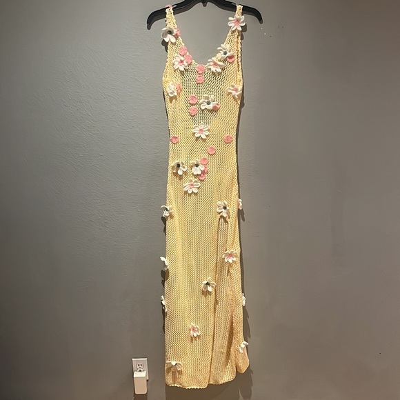 For Love and Lemons Corie Crochet Floral Maxi Dress - Picture 5 of 15